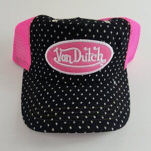 New Von Dutch Pink Mesh Trucker Hat